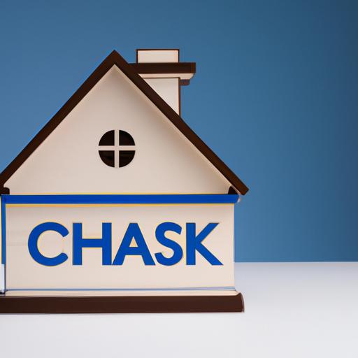 Chase Bank logo and a house symbolizing their home equity loan options.